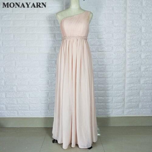 Free Shipping 2017 new Fashion champagne color One Shoulder Womens Short design Elegant Party Bridesmaid Dresses