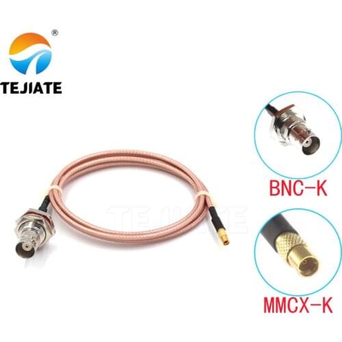 1PCS TEJIATE Adapter Cable BNC To MMCX Type BNCK Convert MMCXK 8-90CM 1M 1.5M 2M Length Connector RG316 Wire
