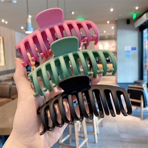 1PCS Europe and America Fashion Candy Color Womens Resin Catch Haircatch Bathing Hairclip Big Side Clip Color HairAccessories