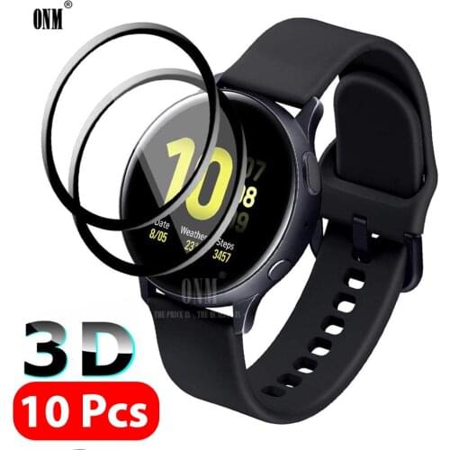 10Pcs 3D Full Screen Protector film for Samsung Galaxy Watch Active 2 40mm 44mm Anti-Bubble Soft Edge Screen Protector Cover
