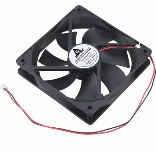 10 Pcs Gdstime 120mm x 25mm DC 24V Ball Bearing Brushless PC Cooling Fan 120mm*120mm Radiator Cooler 3000RPM 0.26A 12025B 2Pin