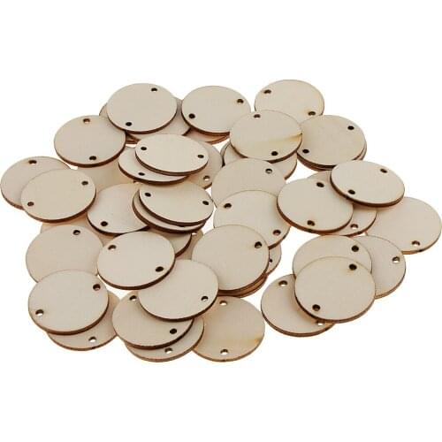 50Pack Round Unfinished Wooden Slices Discs DIY Art Crafts 35 X 2 Mm