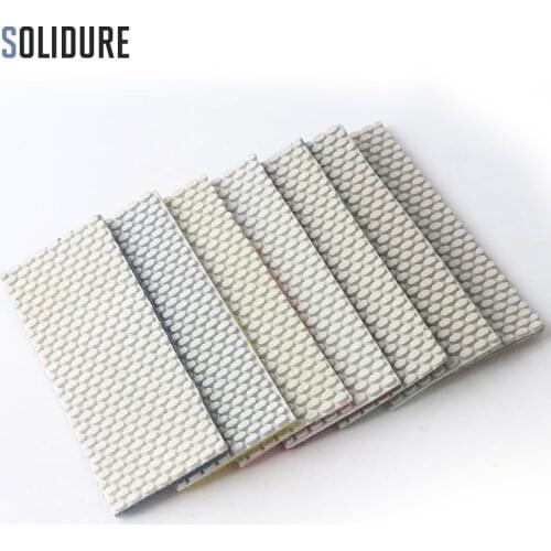 7pcs/set white diamond polishing sheet 120*45*2mm abrasive pad design for diamond drum polishing wheels wet use for stone