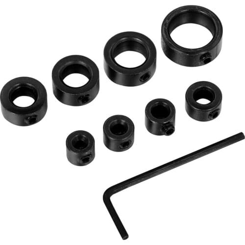 8pcs 3-16mm Woodworking Drill Locator Drill Bit Depth Stop Collars Ring Positioner Drill Locator Wood Drill Bit