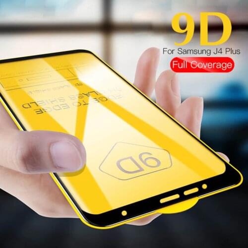 9D Tempered Glass for Samsung Galaxy J4 Plus J6 J8 A6 A8 A7 2018 Screen Protector A5 A3 A7 2017 Protective Glass Film Front Film