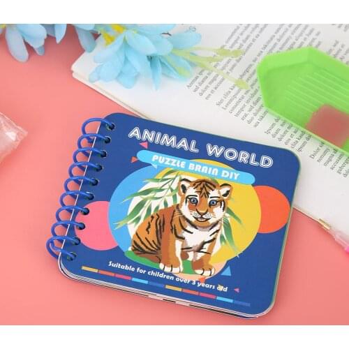 Diamond Painting Card Books Cardboard Animal Fruit Handmade Part Drill Kids Knowledge Learning DIY Puzzle Readings