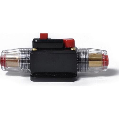 12V Car Audio AGU Fuse Holder 4-8 AWG Inline Circuit Breaker Protection 60A