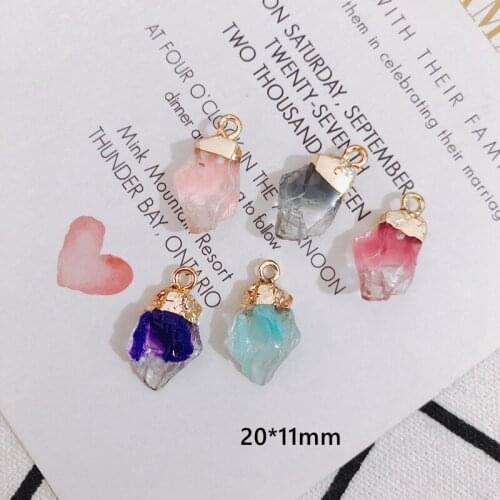 Free Shipping 30pcs 20*11mm Colorful Geometry Resin Necklace Pendants Fashion Jewelry Findings Ornament Accessories Charms