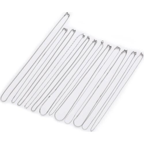 1 Piece Stainless Steel Link Chain Necklaces Connector Findings Jewelry Making Vintage Gift DIY Accessories 50cm