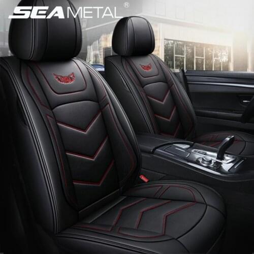 Luxury PU Leather Car Seat Covers Front/Rear Auto Seat Protectors for Universal Vehicle Seat Cushion for Sedan/SUV/Pickup/Van