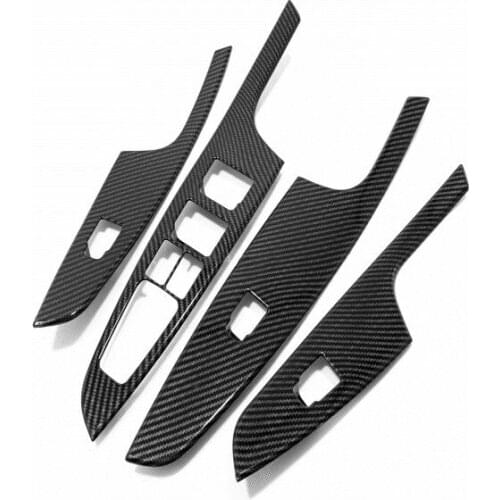 For Hyundai Tucson 2015-2018 2019 2020 Carbon Fiber Interior Stickers Window Lift Switch Button Panel Switch Trim Accessories