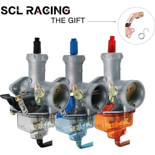 SCL Racing PZ27 27mm Carburetor with Transparent Float Chamber Manual Choke For Honda CG150 Motorcycle Dit Pit Bike
