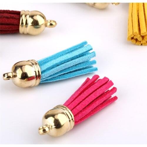 10pcs/lot Mini Tassels DIY Faux Leather Tassel 4cm Tassels for Jewelry Earing Accesorries 30 Colors Available