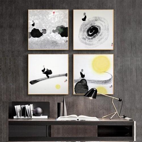 Chinese Style Zen Ink Painting Landscape Canvas Art Painting Art Wall Pictures For Living Room Black White HD Posters And Prints