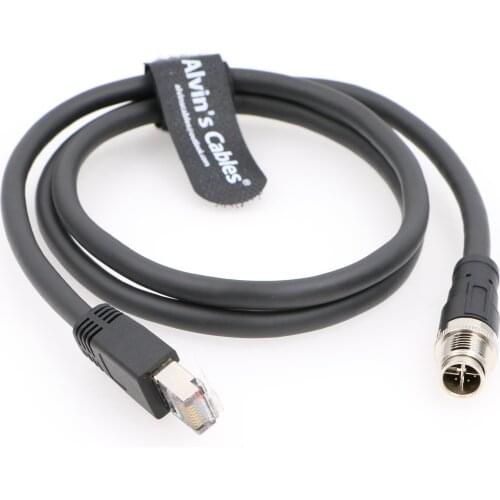 M12 8 Pin X Code to RJ45 for Ethernet Cable for Cognex in Sight 8400 Series CCB-84901-2001-01 IP67 Waterproof Shielded Cord