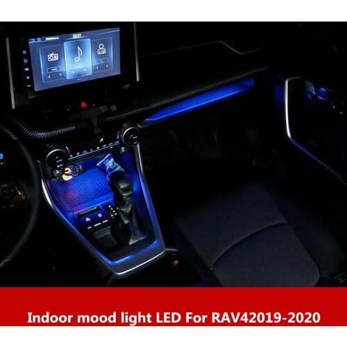 Car interior modified atmosphere lamp LED central control atmosphere lamp FOR Toyota RAV4 2019-2020