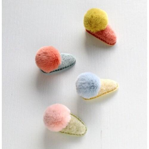 Soft Faux Fur Pom Pom Hair Clip Ball BB Clip Hairpin Kids Girls Hair Accessories Princes Hair Pins Headdress