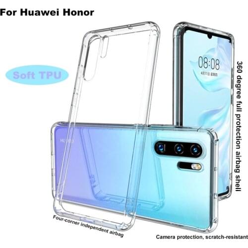 Soft Shockproof Case For Huawei Honor X10 9X 9A Lite Play 4T Enjoy Z Y6 Plus P Smart 2020 P40 Lite Silicone Airbag Thicken Case