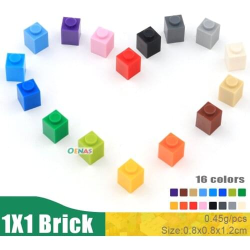 100g 230pcs/bag Educational Kids Toy Plastic Building Blocks Accessory 1X1 Bricks DIY Kit Compatible With famous Blocks In Bulk