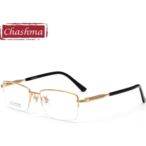 Chashma Gentlemen Pure Titanium Eyewear Top Quality Prescription Optical Frame Fashion Glasses Spectacles Anti Blue Ray Glass