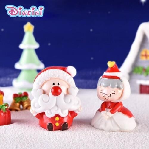Christmas Grandma Snowman action Figures Dollhouse Miniature Figurine home Garden Dollhouse Decoration DIY Accessory toy gift