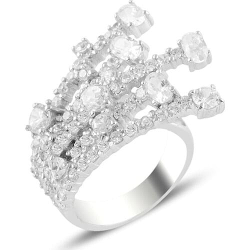 Silver 925 Sterling Zircon Stone Ring