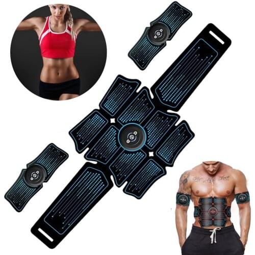 Abdominal Muscle Stimulator Trainer ABC Sport Fitness Equipment Training Gear Muscles Electrostimulator Toner USB Charging Gym