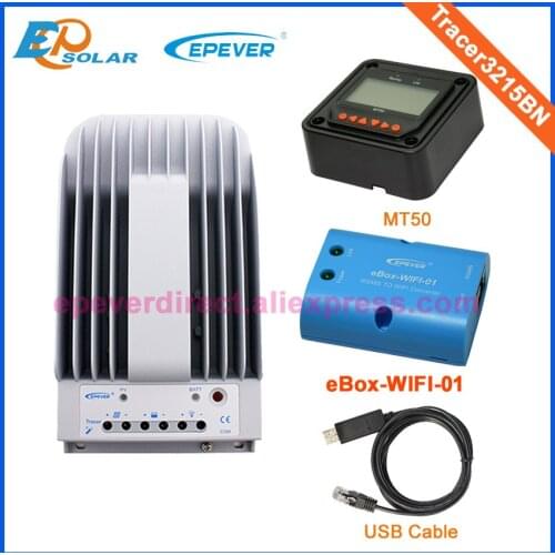 USB communication cable wifi Bluetooth box Mobile Phone Tracer3215BN 30A 30amps Solar 24V Tracking tracer regulator
