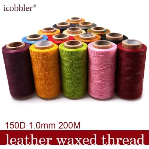 150D Leather Sewing Waxed Thread, Cord for Hand Sewing Leather DIY and Bookbinding Material Accessories Multiple Colour Choose