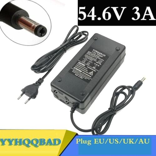 54.6V 3A Battery Charger For 13S 48V Li-ion Battery electric bike lithium battery Charger High quality Strong heat dissipation