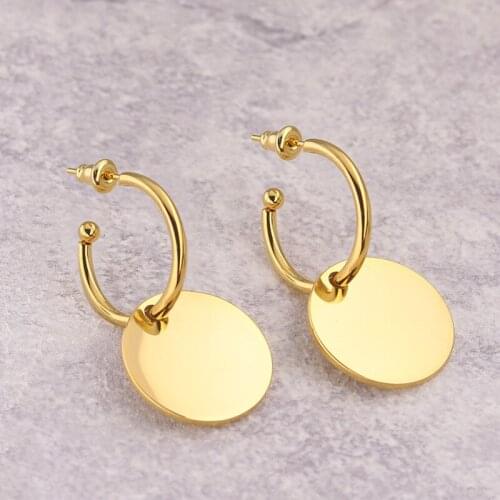 2020 fashion jewelry earring Womens accessories sweet gold hoops stainless steel Fashion small earrings buckle ladies earrings