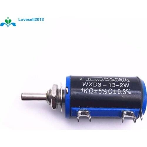 1pcs WXD3-13-2W 1K ohm Rotary Multiturn Wirewound Potentiometer New