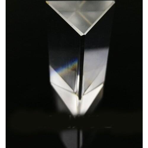 1PC 30x30x50MM Optical Glass Equilateral Triple Triangular Prism Physics Teaching Light Spectrum