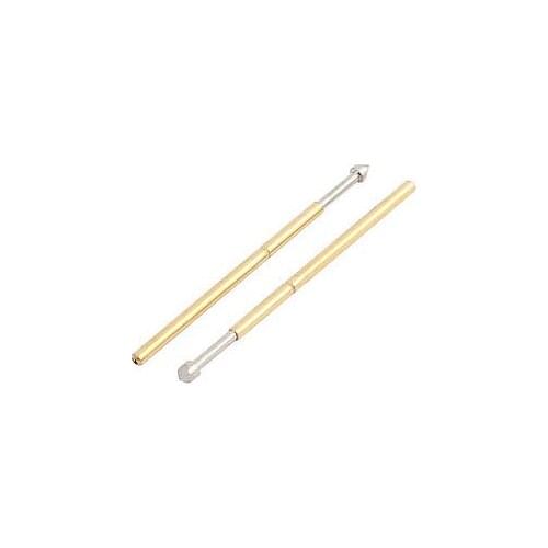 10pcs P50-T2 0.68mm Dia 16.5mm Length Metal Spring Pressure Test Probe Needle