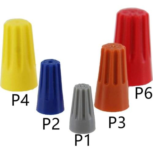 100pcs wire connector cable quick clamping terminal screw joint screw type crimping cap P1/P2/P3/P4/P6 rotating cap