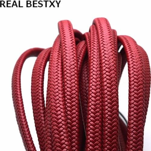 2m/lot approx: 12*6mm Wide Super Fiber Braided Leather Rope String Cord For Jewelry Making Bracelets Craft Jewelry leather cords