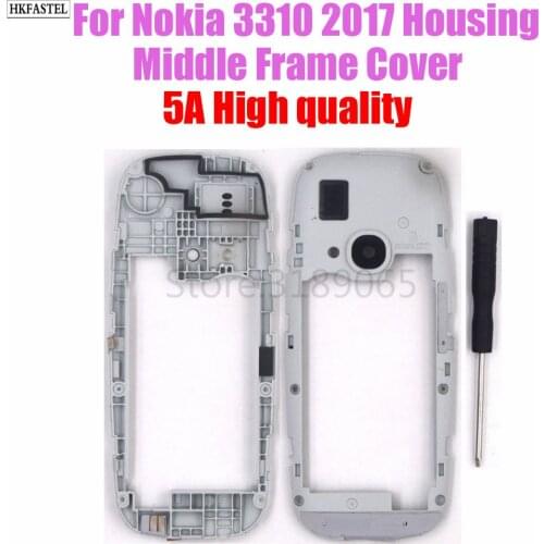 5A high quality 3310 2017 housing For Nokia 3310 2017 New Mobile phone Middle Cover replace parts