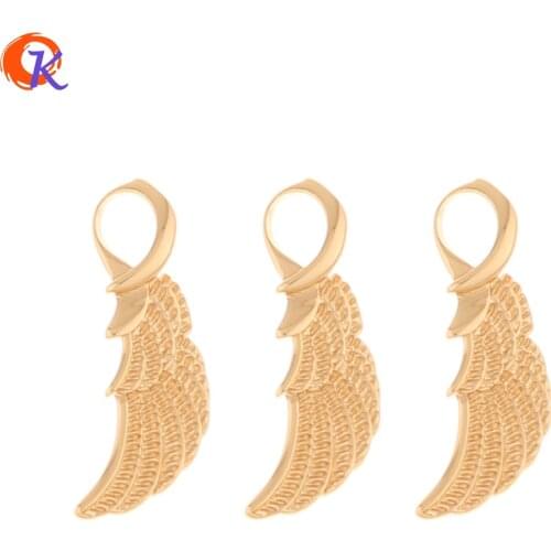 Cordial Design 100Pcs 9*22MM Jewelry Accessories/Hand Made/DIY Making/Charms/Copper Material/Wing Shape/Earring Findings/Pendant