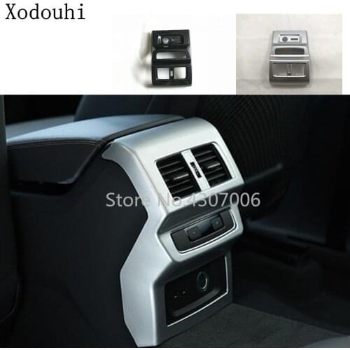 Car Styling Body Armrest Storage Trim Rear Back Upside Air Conditioning Outlet Vent 1pcs For VW Audi Q5 L Q5L 2018 2019 2020