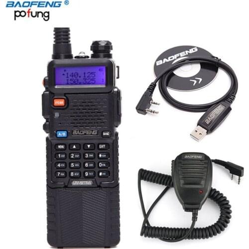 Baofeng UV-5R8W Tri-Power 1W/4W/8W Portable Two Way Radio 10km Walkie Talkie BAOFENG 3800mAh battery +speaker + usb cable