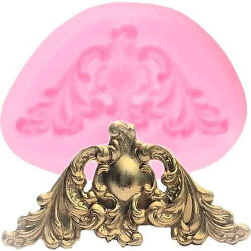 Baroque Scroll Relief Silicone Mold DIY Party Chocolate Fondant Molds Cupcake Topper Cake Decorating Tools Candy Resin Moulds