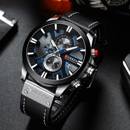 New CURREN Men Watches Fashion Quartz Wrist Watches Mens Military Waterproof Sports Watch Male Date Clock Relogio Masculino