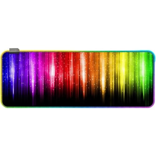 Colorful RGB Light Effect Rubber Computer Gaming LED Mouse Pad Mat for Office