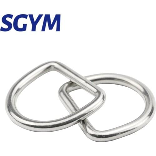 D Ring 304 Stainless Steel Polished Welded 30 40 50 60mm Width thiness 6 8mm Dog/Pet Collars Buckle Accessories Marine Hardware