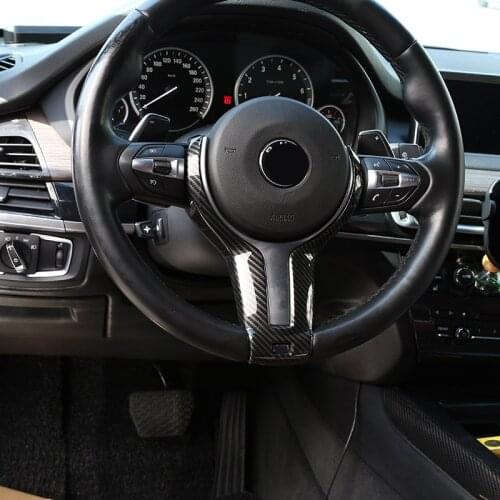 For BMW F20 F22 F21 F30 F32 F33 F36 F06 F12 F13 X5 F15 X6 F16 ABS Carbon Fiber Steering Wheel Decorative Strip Car Accessories
