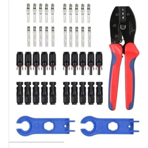 WOZOBUY Solar Terminal Crimping Tool LY-2546B MC4 Crimping Pliers Hand Tool Kit Solar Connector Pliers Electrical Hardware Tools