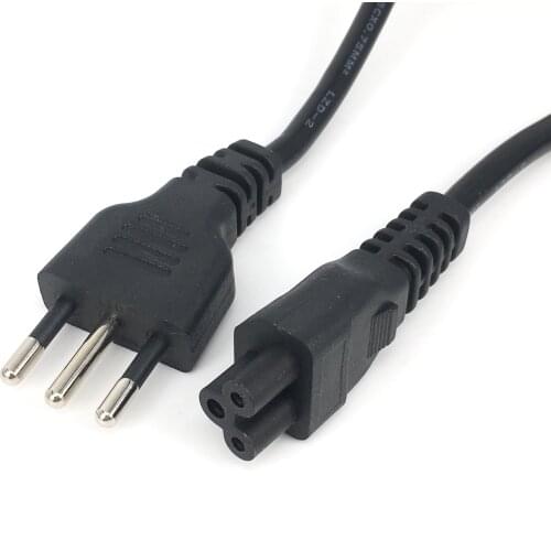 Italy plug Laptop Charger plug Power Cable, Italian Power Adapter Cord for PC, Italy Male to IEC C5 Female Extension Cord 1.5m