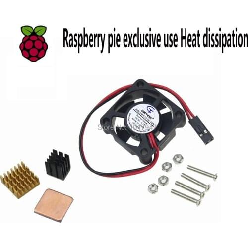 5 Set Raspberry Pi DIY Cooling Kit Micro Cooling Pi Fan + Copper HeatSink