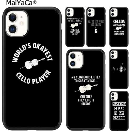 MaiYaCa Cello Heartbeat Phone Case Cover For iPhone 5s SE 6 6s 7 8 plus X XR XS 11 12 pro max Samsung Galaxy S8 S9 S10 shell