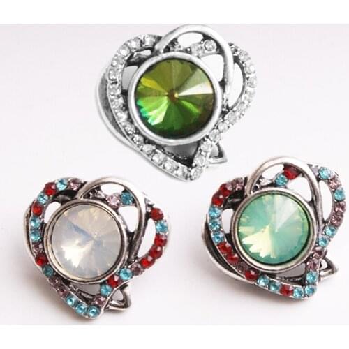 XH5802 love Metal Snap button for 18mm snap jewelry